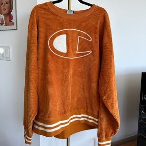 Champion | corduroy ribbed varsity crewneck